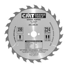 Пильный диск CMT 190×1,6×30 мм, 24 зуба, 291.190.24E..