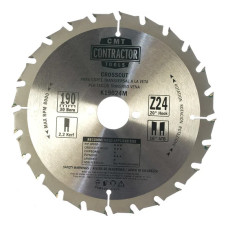 Disc de ferastrau pentru lemn Contractor 190×2,2×1,4×30 mm, 24 dinti, ATB, CMT K19024M‑X10