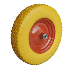 Roata din poliuretan turnata integral pentru roaba MPN 4.80/4.00-8, ax 12 mm