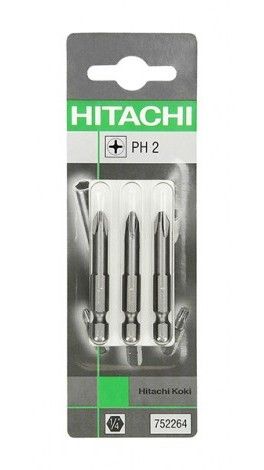 Биты для шуруповерта PH2x50mm 1/4(3шт)Hikoki