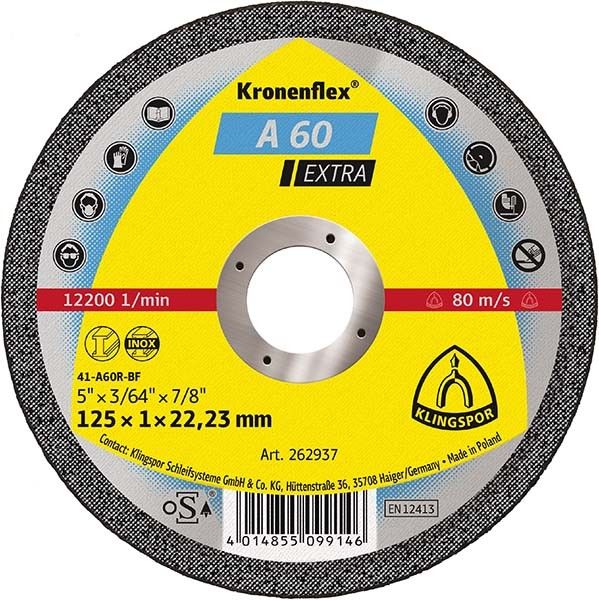 Disc debitare metal EXTRA A60 115x1x22mm Klingspor