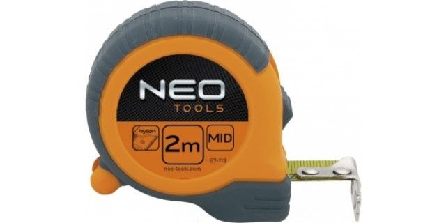 Ruleta cu fixator oranj-negru 5m x25mm cu magnet NEO