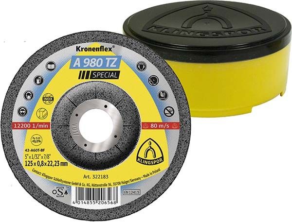 Диск отрезной(чашка)INOX SPECIAL A980TZ 125x0.8x22mm Klingspor
