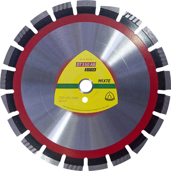 Диск алмаз.отрез.сегмент по асфальт-бетону EXTRA DT350AB 350x3.2x25.4mm Klingspor