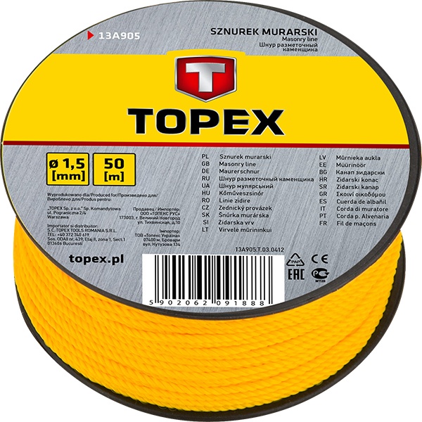 Sfoara zidarie 50m x1.50mm Topex