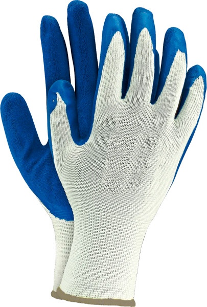 Manusi vampirki cu protectie latex alb-albastre PROLINE