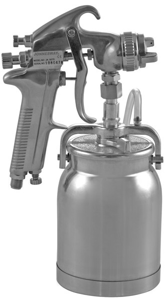 Краскопульт-пневмо нижний бак мет.1l 1.6mm Jonnesway