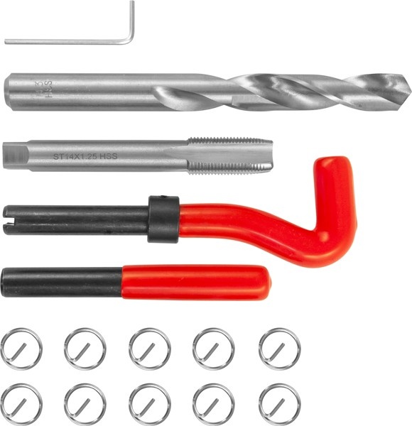 Набор для восстановления резьбы M14x1.25.set-15.Thorvik