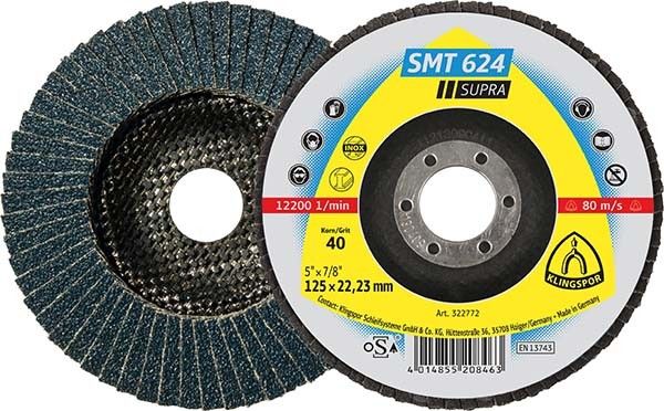 Диск лепес.шлиф.(чашка)SUPRA SMT624 P60 125x22mm Klingspor