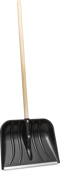 Лопата для снега черная усилен.390x293x1250mm Smart 39