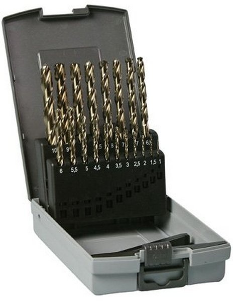 Набор сверел HSS-Co 1-10mm metal 19шт Hikoki