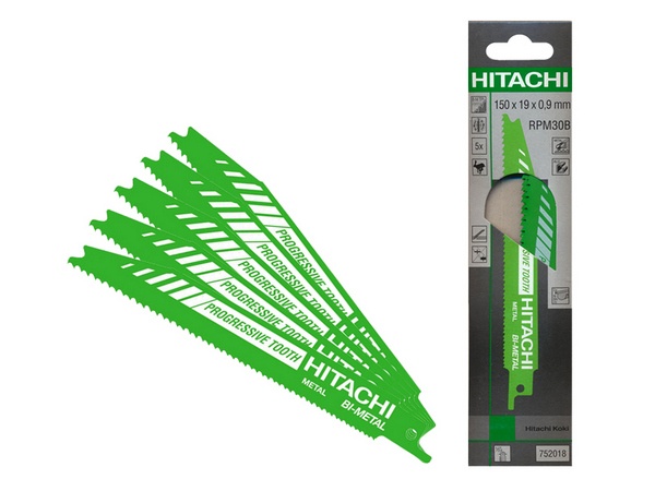 Пилка для сабельн-пилы мет.150x19x0.9mm(1уп-5шт)Hitachi 752018