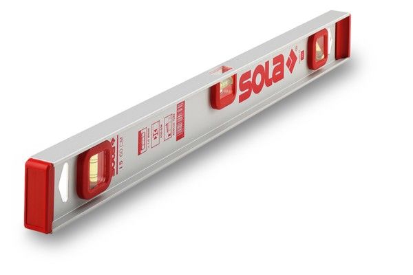 Nivela din profil-X aluminiu 80cm argintiu 3 capsule I 5 80 Sola