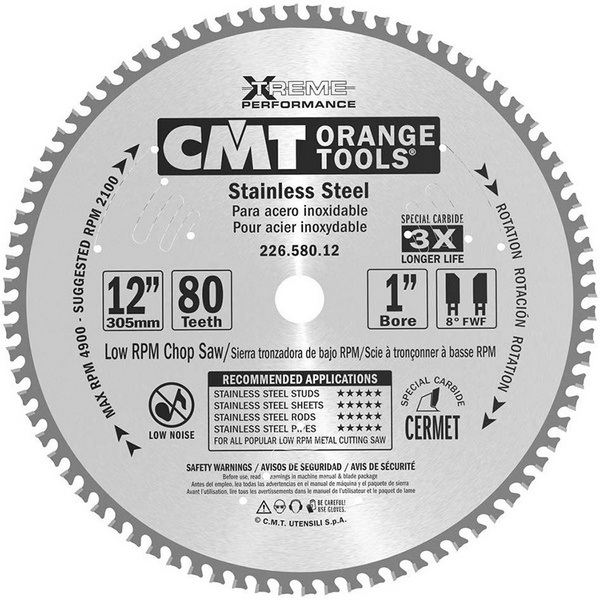 Пильный диск для стали 300x30mm 80z CMT