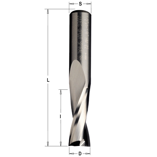 Freza spirala din carbura de tungsten S-8 mm, (D)x8 (I)x42 (L)x90 mm, (Z)3R CMT 195.082.11