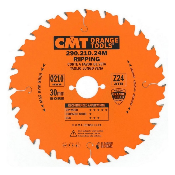 Пильный диск 210x30mm 24z CMT