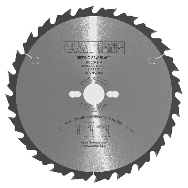 Disc fierastrau 250x30mm 24z CMT