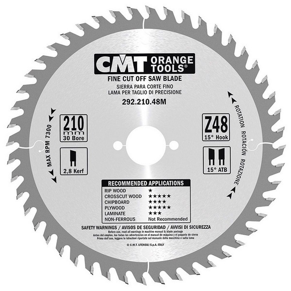 Пильный диск 210x30mm 48z CMT