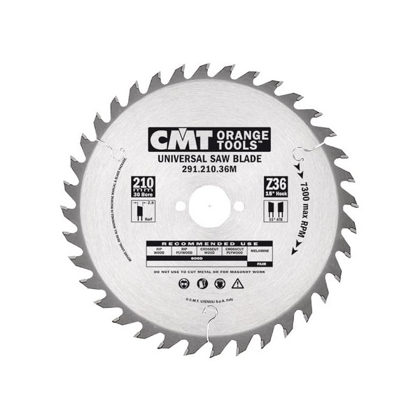 Пильный диск 210x30mm 36z CMT