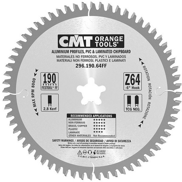 Disc fierastrau alum.190x30mm 64z CMT