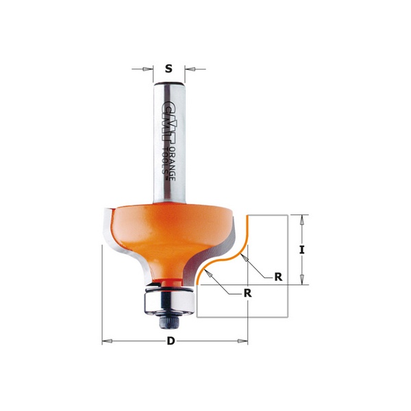 Freza tip S-profile S-8 mm, (D)x34.2 (I)x13 (L)x55 mm, (Z)2, R4.8 mm CMT 946.325.11