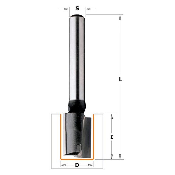 Freza cu fanta cu dinte plonjat S-8 mm, (D)x18 (I)x20 (L)x70 mm, (Z)2+1 CMT 174.180.11