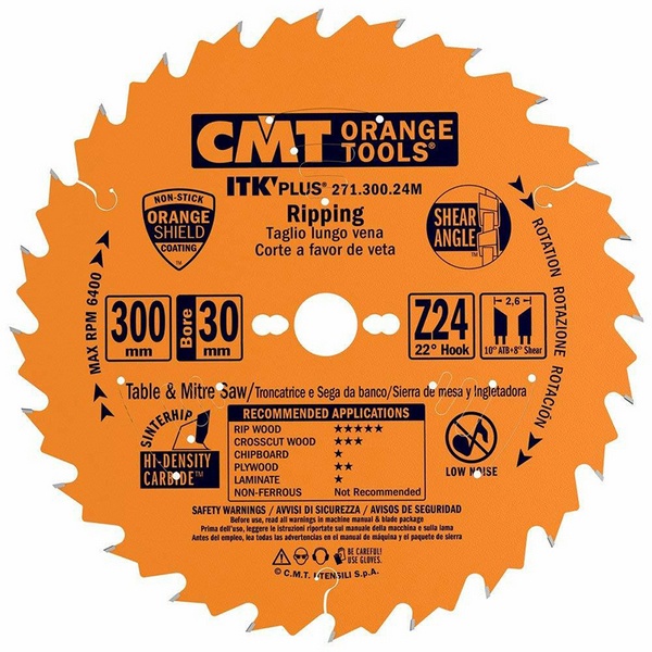 Пильный ультратонкий диск 190x30mm 24z CMT