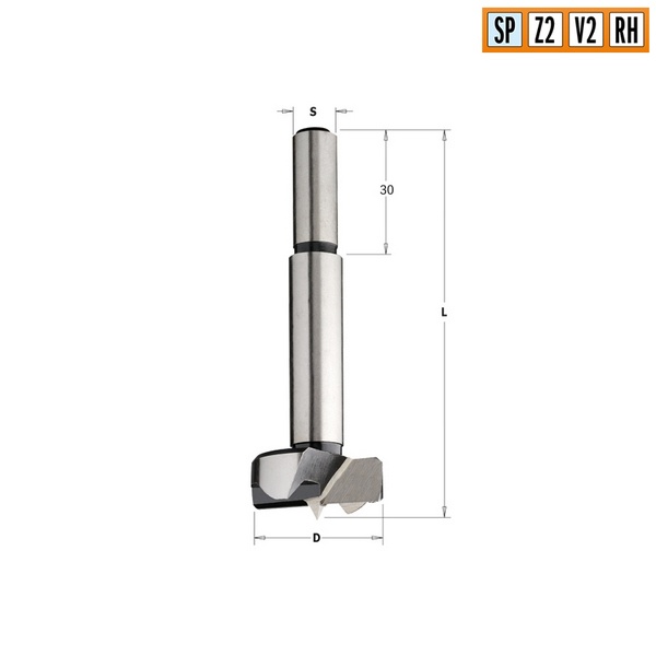 Burghiu pentru cupe D-35 L-90 S-10x30 CMT