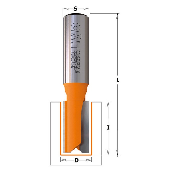 Freza cu fanta scurta monolit S-8 mm, (D)x8 (I)x20 (L)x51 mm, (Z)2 CMT 911.080.11