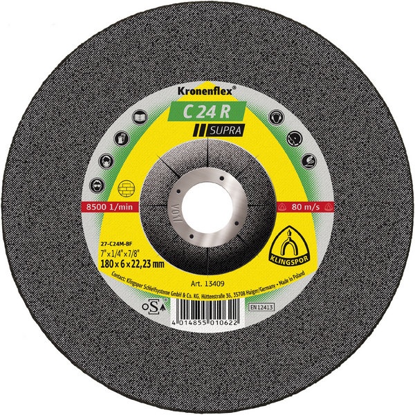 Disc debitare beton SUPRA C24R 180x3x22mm Klingspor