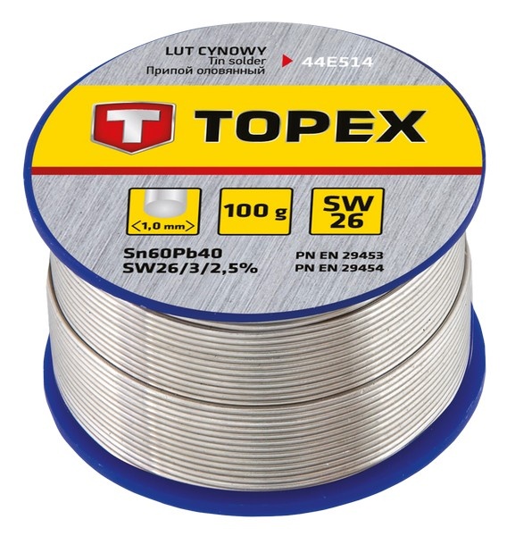 Fludor Sn60 procente D-1.0mm SW26 Topex