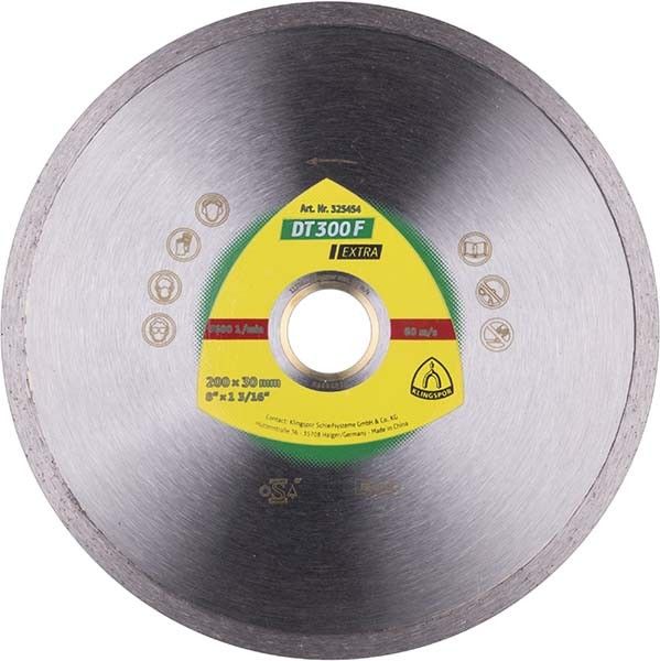 Диск алмаз.отрез.сплош.для плитки EXTRA DT300F 200x1.9x30mm Klingspor