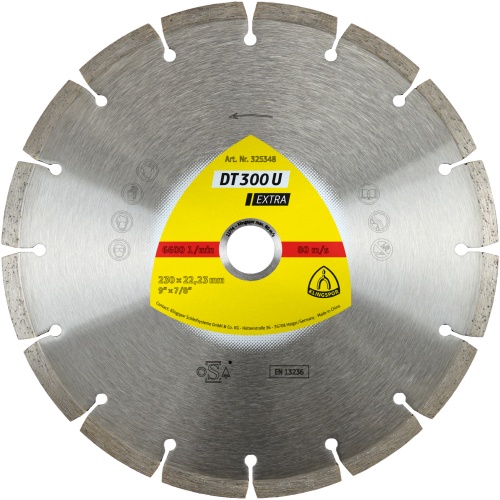 Диск алмаз.отрез.сегмент универсал EXTRA DT300U 125x1.6x22mm Klingspor