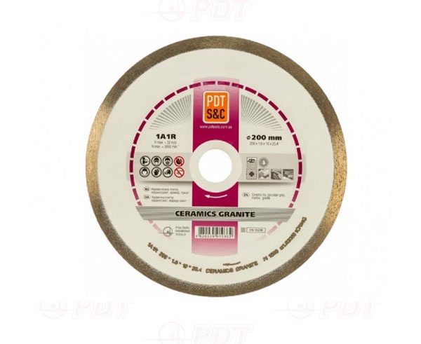 Диск алмазный 200x1.6x10x25.4mm CERAMICS GRANITE PDT