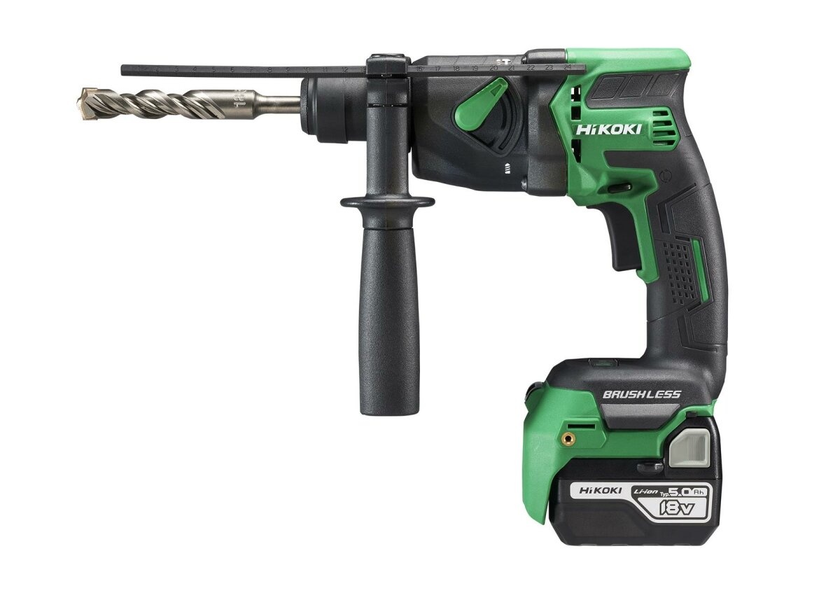Ciocan rotopercutor SDS-PLUS, 1.3 J, cu 2 acumulatori 18V 5.0Ah Hikoki