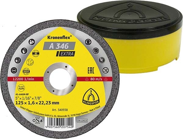 Диск отрезной для алюмин.стали EXTRA A346 115x1.6x22mm Klingspor