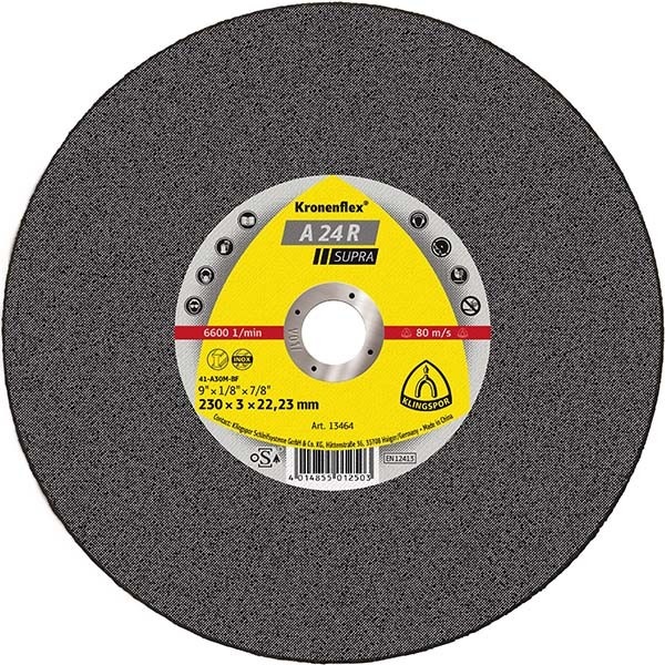 Диск отрезной для стали SUPRA A24R 115x2.5x22mm Klingspor