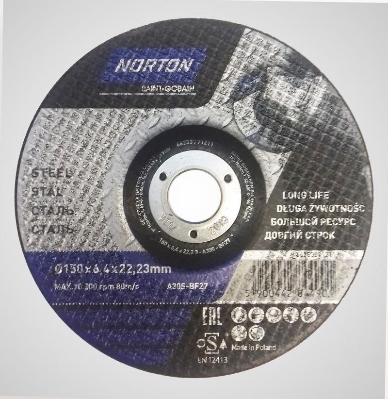 Диск шлифовальный 150x6.4x22.23mm A30S NORTON DIY